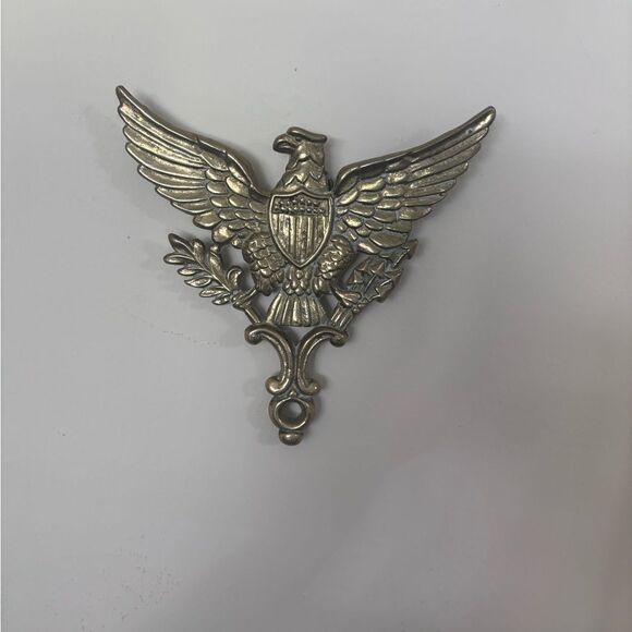 Federal Vintage Solid Brass Eagle Wall Plaque / Trivet - Picture 6 of 6